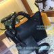 Grade Replica L---V Hina Black Genuine Leather Women's Bucket  Handbag (2)_th.jpg